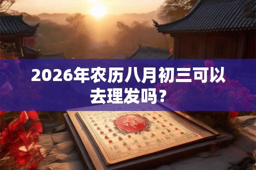 2026年农历八月初三可以去理发吗？