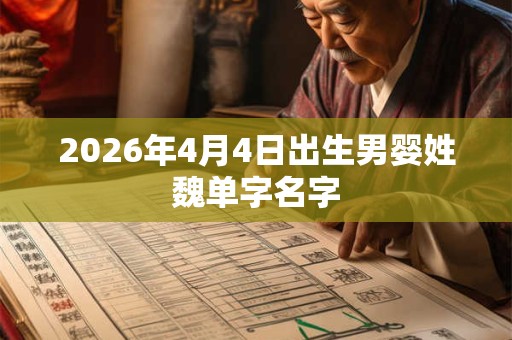 2026年4月4日出生男婴姓魏单字名字
