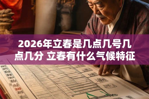 2026年立春是几点几号几点几分 立春有什么气候特征