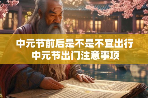 中元节前后是不是不宜出行 中元节出门注意事项