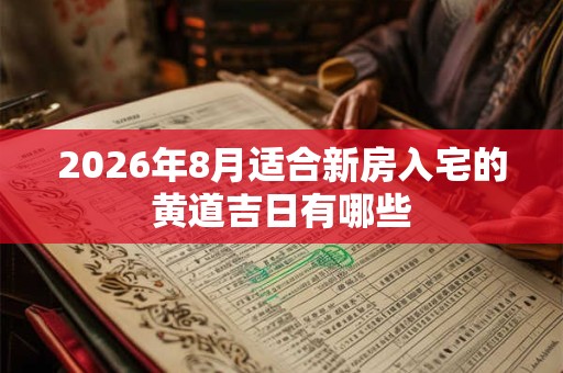 2026年8月适合新房入宅的黄道吉日有哪些 2026年8月适合新房入宅的黄道吉日有哪些
