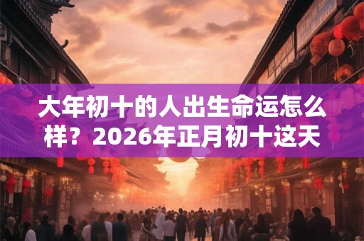 大年初十的人出生命运怎么样?2026年正月初十这天出生属什么生肖? 大年初十的人出生命运怎么样?2026年正月初十这天出生属什么生肖?