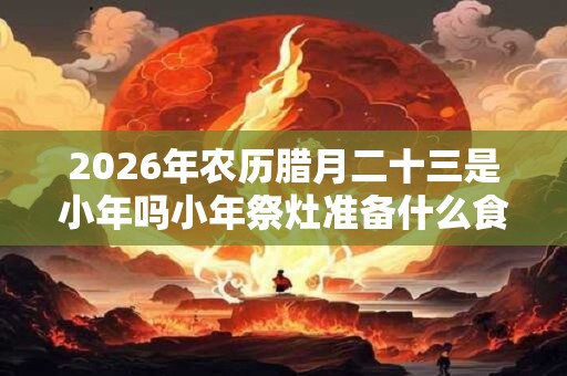2026年农历腊月二十三是小年吗小年祭灶准备什么食物？