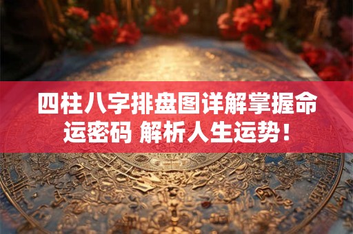四柱八字排盘图详解掌握命运密码 解析人生运势！