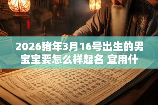 2026猪年3月16号出生的男宝宝要怎么样起名 宜用什么字