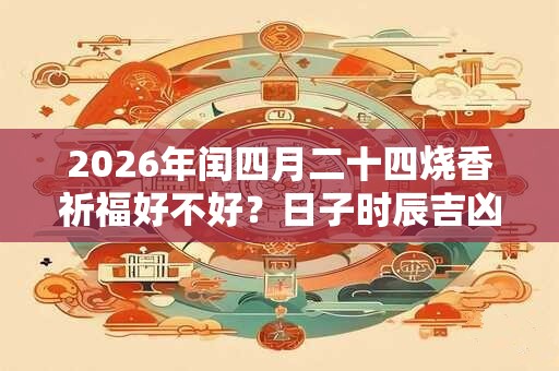 2026年闰四月二十四烧香祈福好不好?日子时辰吉凶? 2026年闰四月二十四烧香祈福好不好?日子时辰吉凶?