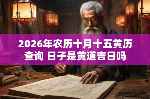 2026年农历十月十五黄历查询 日子是黄道吉日吗 2026年农历十月十五黄历查询 日子是黄道吉日吗