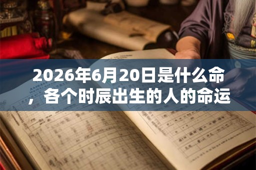 2026年6月20日是什么命,各个时辰出生的人的命运 2026年6月20日是什么命,各个时辰出生的人的命运