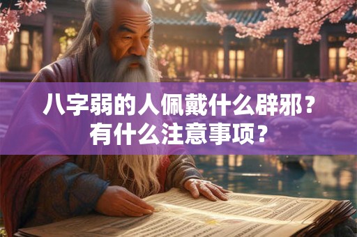 八字弱的人佩戴什么辟邪？有什么注意事项？