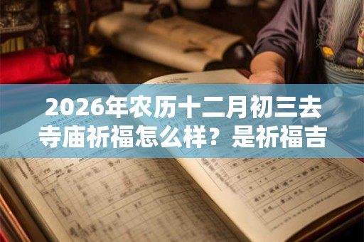 2026年农历十二月初三去寺庙祈福怎么样?是祈福吉日吗? 2026年农历十二月初三去寺庙祈福怎么样?是祈福吉日吗?
