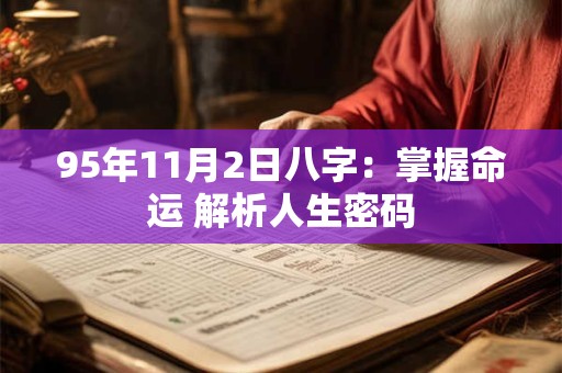 95年11月2日八字：掌握命运 解析人生密码