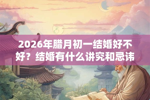 2026年腊月初一结婚好不好？结婚有什么讲究和忌讳？