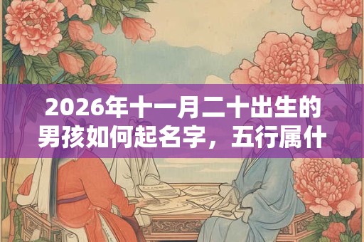 2026年十一月二十出生的男孩如何起名字，五行属什么