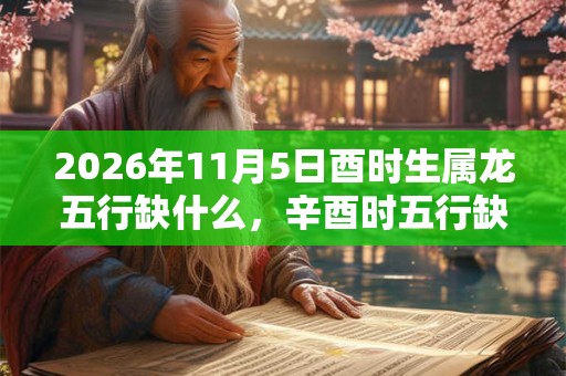 2026年11月5日酉时生属龙五行缺什么，辛酉时五行缺什么