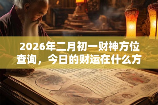2026年二月初一财神方位查询，今日的财运在什么方向？