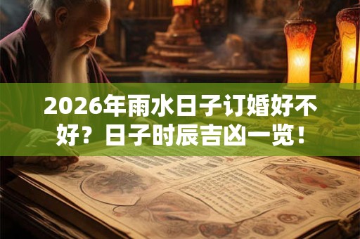 2026年雨水日子订婚好不好？日子时辰吉凶一览！