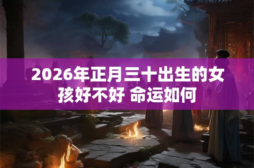 2026年正月三十出生的女孩好不好 命运如何