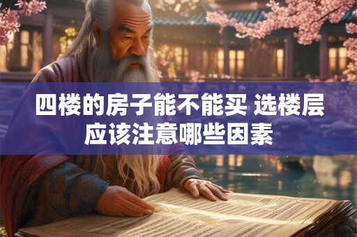 四楼的房子能不能买 选楼层应该注意哪些因素