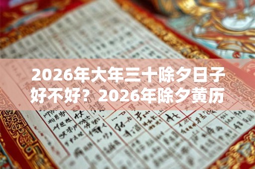2026年大年三十除夕日子好不好？2026年除夕黄历宜忌查询！