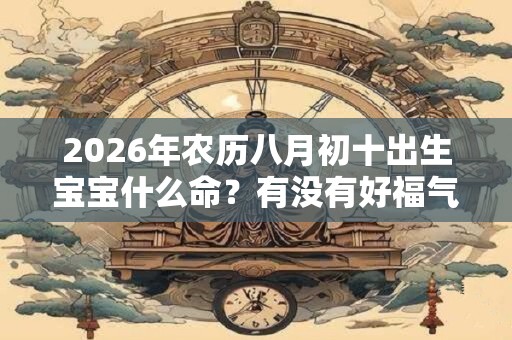 2026年农历八月初十出生宝宝什么命？有没有好福气？