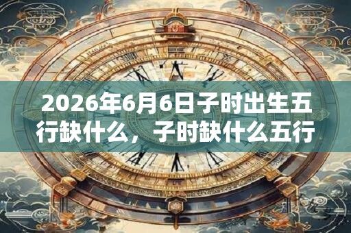 2026年6月6日子时出生五行缺什么，子时缺什么五行