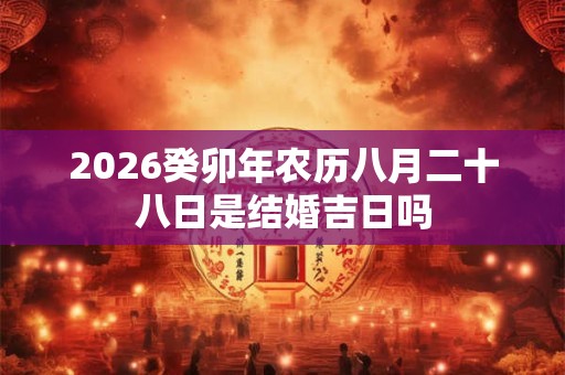 2026癸卯年农历八月二十八日是结婚吉日吗