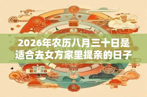 2026年农历八月三十日是适合去女方家里提亲的日子吗？
