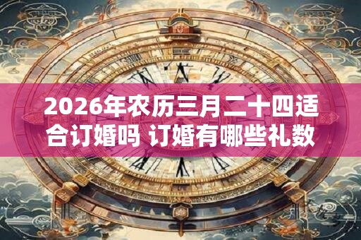2026年农历三月二十四适合订婚吗 订婚有哪些礼数 2026年农历三月二十四适合订婚吗 订婚有哪些礼数