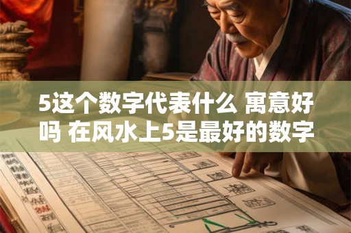 5这个数字代表什么 寓意好吗 在风水上5是最好的数字吗 5这个数字代表什么 寓意好吗 在风水上5是最好的数字吗