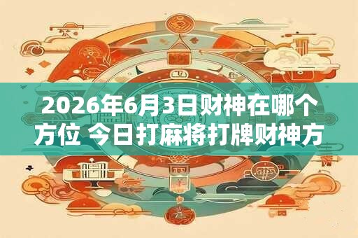 2026年6月3日财神在哪个方位 今日打麻将打牌财神方位！