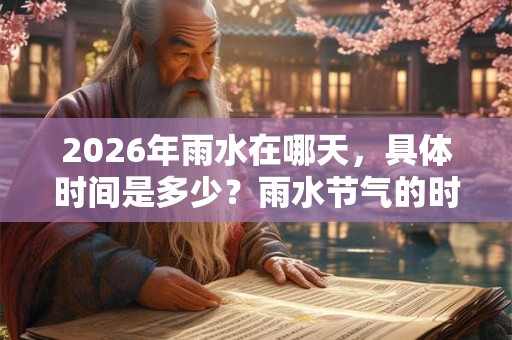 2026年雨水在哪天,具体时间是多少?雨水节气的时间如何计算? 2026年雨水在哪天,具体时间是多少?雨水节气的时间如何计算?