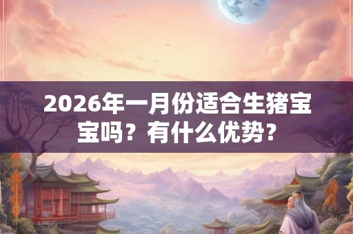 2026年一月份适合生猪宝宝吗？有什么优势？