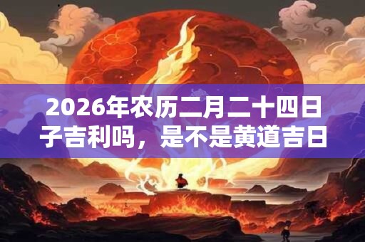 2026年农历二月二十四日子吉利吗，是不是黄道吉日？