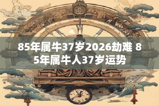 85年属牛37岁2026劫难 85年属牛人37岁运势