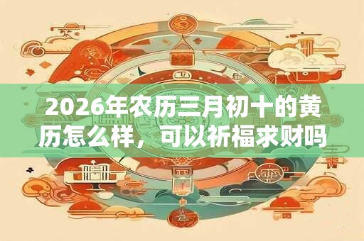 2026年农历三月初十的黄历怎么样,可以祈福求财吗? 2026年农历三月初十的黄历怎么样,可以祈福求财吗?