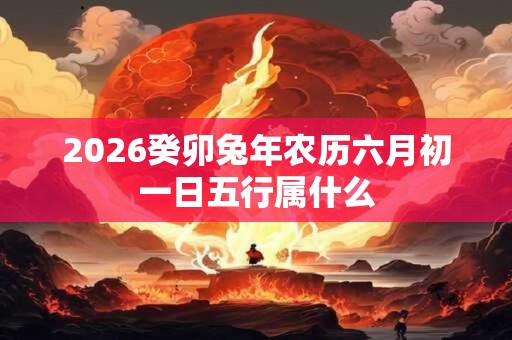 2026癸卯兔年农历六月初一日五行属什么 2026癸卯兔年农历六月初一日五行属什么