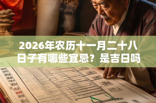 2026年农历十一月二十八日子有哪些宜忌？是吉日吗？
