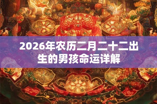 2026年农历二月二十二出生的男孩命运详解