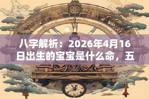 八字解析：2026年4月16日出生的宝宝是什么命，五行缺什么