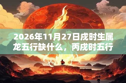 2026年11月27日戌时生属龙五行缺什么，丙戌时五行缺什么