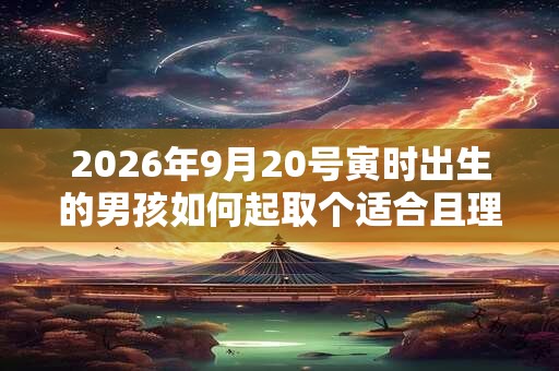 2026年9月20号寅时出生的男孩如何起取个适合且理想的名字和五行