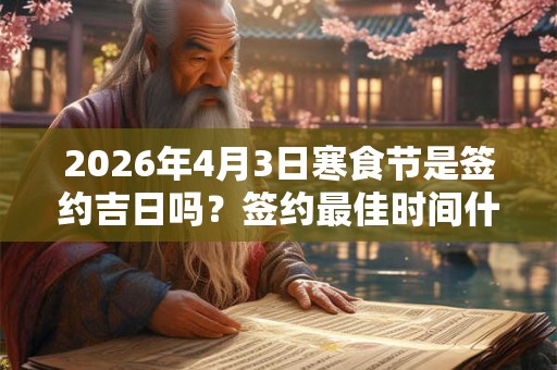 2026年4月3日寒食节是签约吉日吗？签约最佳时间什么时候？