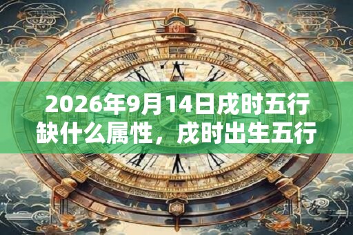 2026年9月14日戌时五行缺什么属性，戌时出生五行缺什么