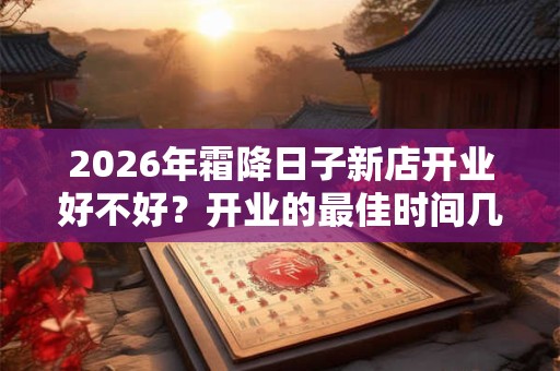 2026年霜降日子新店开业好不好？开业的最佳时间几点？