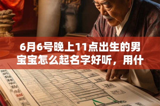 6月6号晚上11点出生的男宝宝怎么起名字好听，用什么字好
