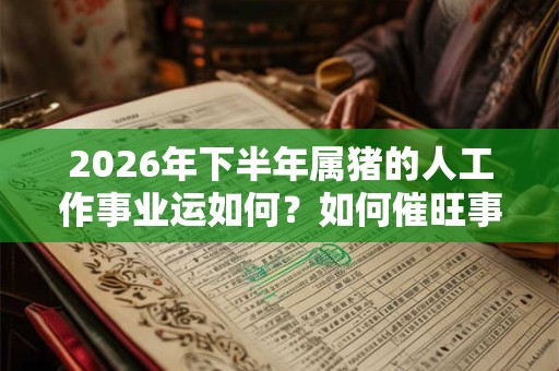 2026年下半年属猪的人工作事业运如何？如何催旺事业运？