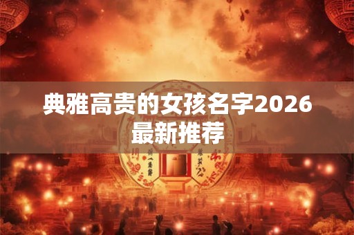 典雅高贵的女孩名字2026最新推荐