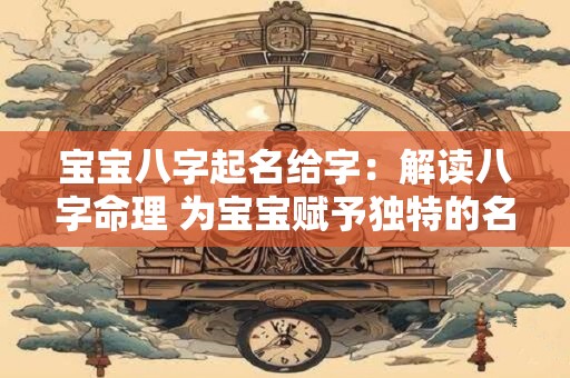 宝宝八字起名给字：解读八字命理 为宝宝赋予独特的名字