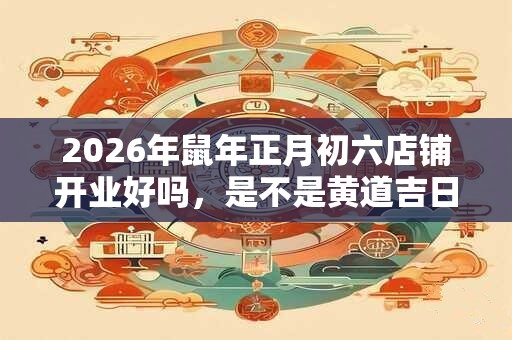 2026年鼠年正月初六店铺开业好吗,是不是黄道吉日? 2026年鼠年正月初六店铺开业好吗,是不是黄道吉日?
