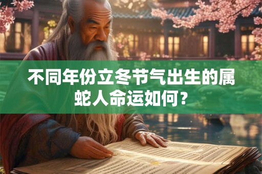 不同年份立冬节气出生的属蛇人命运如何？